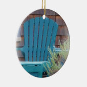 Blaues Adirondack Keramik Ornament (Rechts)