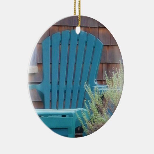 Blaues Adirondack Keramik Ornament (Rechts)