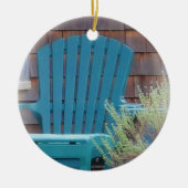 Blaues Adirondack Keramik Ornament (Vorne)