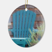 Blaues Adirondack Keramik Ornament (Links)