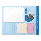Blaues Afro Einhorn Notizblock (Vorderseite)