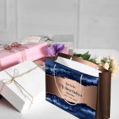 Blaues Agerkupfer Große Geschenktüte