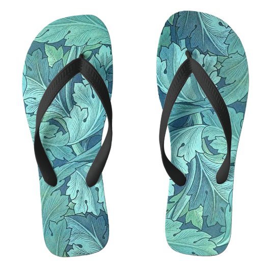 Blaues Akanthusblatt Badesandalen (Fußbett)