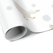 Blaues Albernes Gänsewackelpapier Geschenkpapier (Rolleneckpunkt)