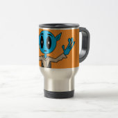 Blaues alien reisebecher (VorderseiteRechts)