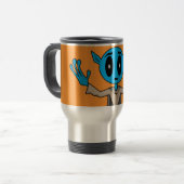 Blaues alien reisebecher (Vorderseite Links)