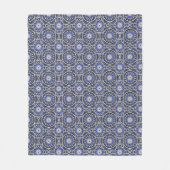 Blaues, altes islamisches Mandala-Muster Fleecedecke (Vorderseite)