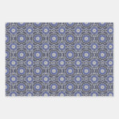 Blaues, altes islamisches Mandala-Muster Geschenkpapier Set (Vorderseite 2)
