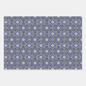 Blaues, altes islamisches Mandala-Muster Geschenkpapier Set (Vorderseite)