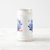 Blaues Amsterdam Holland Bier Stein Delfts Bierglas (Mittel)