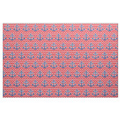 Blaues Anker-nautischmonogramm mit Zickzack Stoff (Yard (91,4 cm))