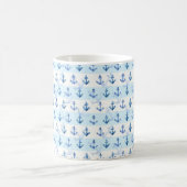 Blaues Anker-Pastellmuster Kaffeetasse (Mittel)