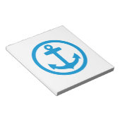 Blaues Ankerlogo Notizblock (angewinkelt)