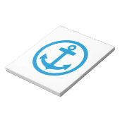 Blaues Ankerlogo Notizblock (Rotiert)