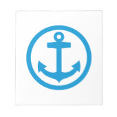 Blaues Ankerlogo Notizblock (Vorderseite)