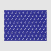 Blaues Ankermuster der Nautik Seidenpapier (Vorderseite)