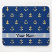 Blaues Ankermuster Mousepad (Vorne)
