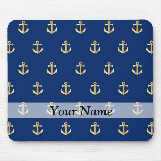 Blaues Ankermuster Mousepad (Vorne)