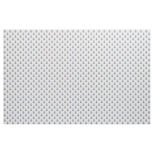 Blaues Ankermuster Stoff (Yard (91,4 cm))