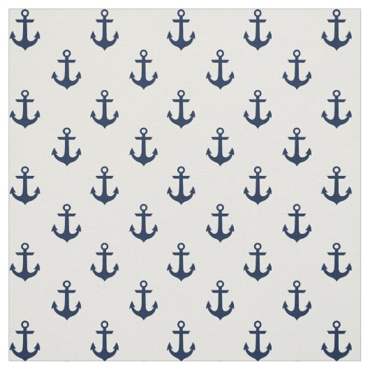 Blaues Ankermuster Stoff (Muster)