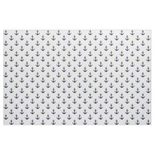Blaues Ankermuster Stoff (Fat Quarter (45,7 x 55,9 cm))