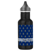 Blaues Ankermuster Trinkflasche (Links)