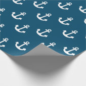 Blaues Ankerpapier Geschenkpapier (Ecke)