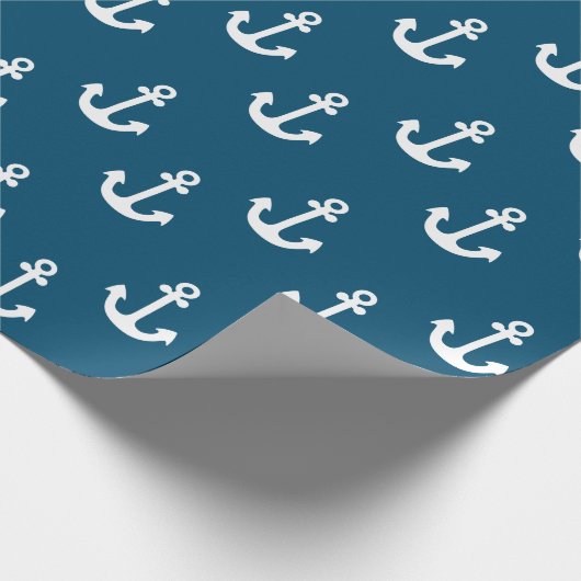 Blaues Ankerpapier Geschenkpapier (Ecke)