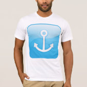 Blaues Ankersymbol - Modern Maritime T-Shirt (Vorderseite)
