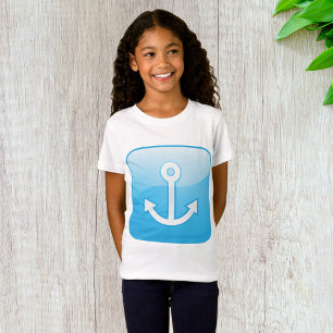 Blaues Ankersymbol - Modern Maritime T-Shirt