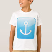 Blaues Ankersymbol - Modern Maritime T-Shirt (Vorderseite)