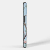 Blaues antikes Blumenmuster Case-Mate iPhone Hülle (Rückseite / Rechts)