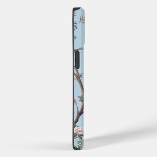 Blaues antikes Blumenmuster Case-Mate iPhone Hülle (Rückseite / Rechts)