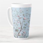 Blaues antikes Blumenmuster Milchtasse (Linke Ecke)