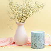 Blaues antikes Blumenmuster Porzellantasse