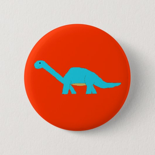 Blaues apatosaurus-Button Button (Vorderseite)