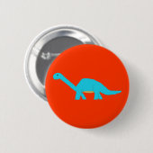 Blaues apatosaurus-Button Button (Vorne & Hinten)