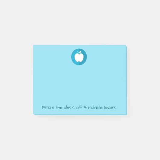 Blaues Apple Post-it Klebezettel (Vorderseite)