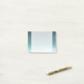 Blaues Aqua-aquamarines Gradient-Aluminium-Grunge Post-it Klebezettel (Auf Schreibtisch)