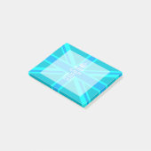 Blaues Aqua behalten Ruhe und Ihren Post-it Klebezettel (angewinkelt)