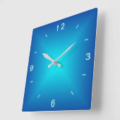 Blaues Aqua-Leuchtmittel > Schlichte Wall-Uhr Quadratische Wanduhr (Winkel)
