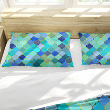 Blaues Aqua-Marokkanisches Mosaikmuster