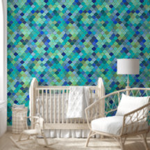 Blaues Aqua-Marokkanisches Mosaikmuster