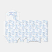 Blaues Aqua-Vogel mit Namen Hochzeitsgunst Zeltbox Geschenkschachtel (Ungefaltet)