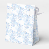 Blaues Aqua-Vogel mit Namen Hochzeitsgunst Zeltbox Geschenkschachtel (Rückseite)