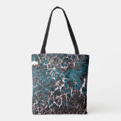 Blaues Aquamarines Abstraktes Muster Tasche (Rückseite)