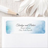 Blaues, Aquamarines, Abstraktes Rahmenlabel (Insitu)