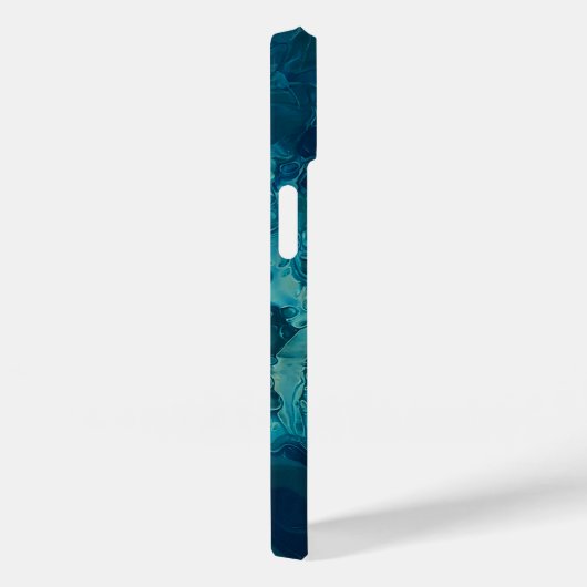 Blaues Aquamarines Acrylgießen Abstrakter Fluid Ar Case-Mate iPhone Hülle (Rückseite / Rechts)
