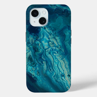 Blaues Aquamarines Acrylgießen Abstrakter Fluid Ar Case-Mate iPhone Hülle