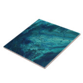 Blaues Aquamarines Acrylgießen Abstrakter Fluid Ar Fliese (Seite)